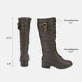 thumbnail image 3 of DREAM PAIRS Women's Pu Knee High Riding Combat Boots, 3 of 4