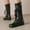 Green, variant on Bnwani Women Boots Footwear New Winter Fashion Toe Flat Mid-Calf Versatile Casual Boot Black Size 5.5