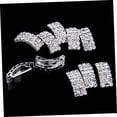 thumbnail image 3 of LOLIPPYY 10Pcs Vaulted Rhinestone Ribbon Buckles Sliders Clear Crystal Wedding Craft Decoration Accessories, 3 of 8