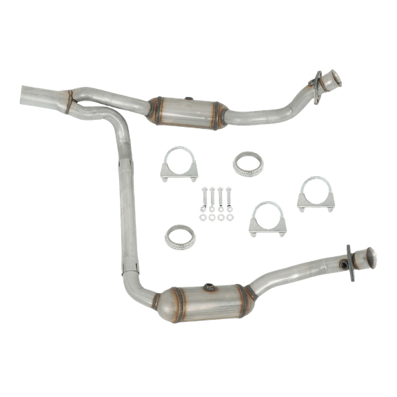 Y-Pipe Catalytic Converter Complete Set - Compatible with 2010-2011 Jeep Wrangler 3.8L V6 Engine - Direct Fit Replacement for OEM 50498