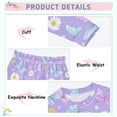 thumbnail image 4 of Butterfly Daisy Pattern Cotton Pajamas 2 Piece Set Sleepwear Soft and Comfortable Homewear Nightwear, 4 of 7