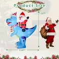 7.7 FT Tall Christmas Inflatable Santa Ride on Dinosaur with Buildin