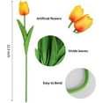 thumbnail image 2 of Viworld 8PCS Artificial Tulips Real Touch Fake Flowers Artificial Tulips Flowers Arrangement Bouquet for Home Room Office Wedding Party Decor, Orange, 2 of 6