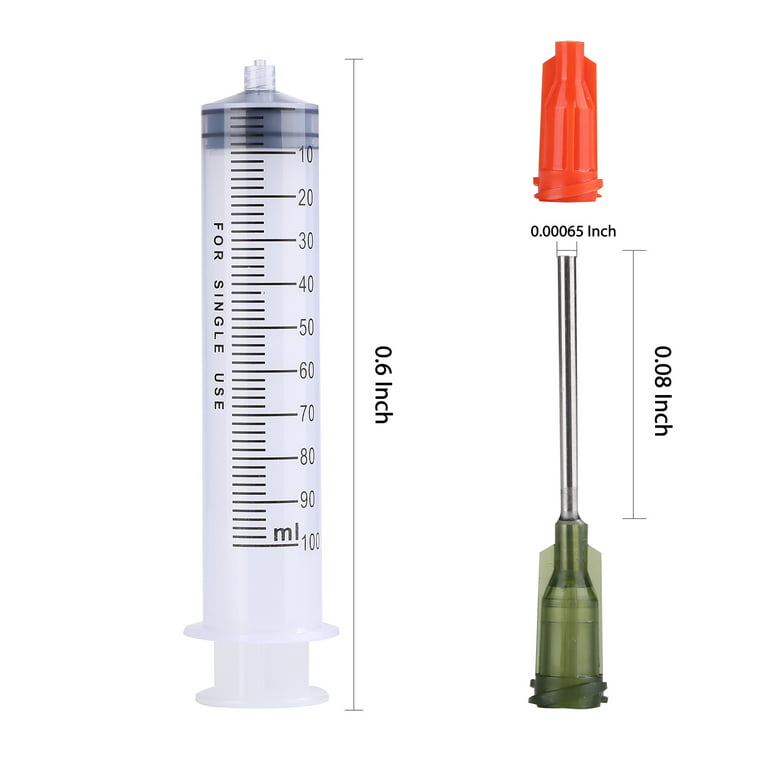 Uiifan 100 Pcs Precision Needle Tip Glue Applicator Bottle 5 Lid Color 15ml  and 30ml Fine