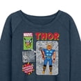 thumbnail image 3 of Marvel Thor - Action Figure - Women's French Terry Pullover Long Sleeve Shirt, 3 of 5