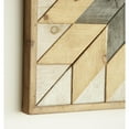 thumbnail image 5 of DecMode Farmhouse Brown Chevron Patterned Square Wall Décor, 30"W x 30"H, 5 of 12