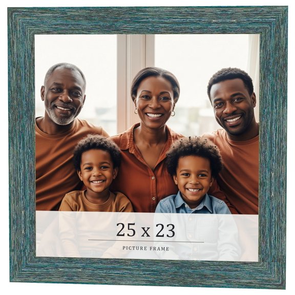 25x23 Frame Blue Rustic Barnwood Solid Wood Picture Frame Width 1.25 Inches | Interior Depth 0.5