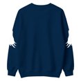 thumbnail image 5 of WAYUTE Girls Sweatshirt Halloween Oversized Cartoon Ghost Print Crewneck Sweatshirt for Kids Long Sleeve Soft Lined Fall Casual Streetwear,Blue,Size 1-2 Y, 5 of 5
