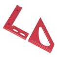 thumbnail image 4 of Outils de Menuiserie, Règle d'Angle Précise en Alliage d'Aluminium Rouge Multifonctionnelle avec Vis Clé Hexagonale pour Projets de Construction, 4 of 7