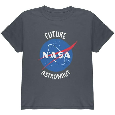 Future NASA Space Astronaut Charcoal Youth T-Shirt