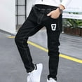 thumbnail image 2 of Tfken Kids Boys Jeans Size 11-12 Years Fall Comfortable Slim-Leg Black Trousers, 2 of 9