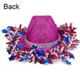 thumbnail image 2 of Yvsxxv Rosy Dazzling Patriotic Sequin Cowgirl Hat, 4th of July Party Hat, 1 Pc, 2 of 7