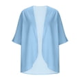 thumbnail image 6 of Meichang Summer Cardigans for Women Chiffon Kimono Cardigan Lightweight Open Front Cardigans Loose Beach Wear Cover Up Blouse Top, 6 of 7