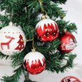thumbnail image 4 of Puntoco Juego de caja de regalo con colgante de árbol de Navidad de 16 piezas/6 cm con bolas de Navidad y bolas galvanizadas rojas y blancas para decoración navideña, 4 of 9