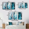 thumbnail image 4 of Designart "Arctic Glacier Landscape Aerial Perspective IV" Glacier Framed Wall Art Set Of 3 - Blue Country Frame Canvas Set For Living Room Decor, 4 of 6