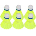 thumbnail image 2 of Badminton Shuttlecocks, 6PCS, Nylon Feather with Cork Ball Head, Medium Speed Flight Stability, Professional Accessory for Indoor Outdoor Sports Training, 2 of 7