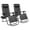 Black, variant on WDZS Patio Zero Gravity Chair Outdoor Folding Lounge Chair Recliners Adjustable Lawn Lounge Chair with Pillow for Poolside, Yard and Camping (Grey)