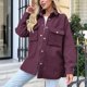 thumbnail image 1 of Chaquetas y abrigos casuales de manga larga sin capucha para mujer, chaqueta de forro polar de manga larga para otoño e invierno, sudaderas casuales, abrigo de mujer con forro grueso, 1 of 8