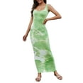 thumbnail image 3 of Liacowi Women Tie Dye Print Bodycon Maxi Tank Dresses Sleeveless Summer Sexy Scoop Neck Long Dresses Slim Fit Beach Streetwear, 3 of 6