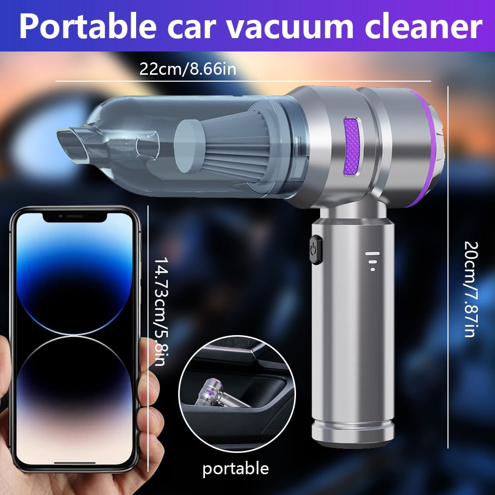 Four-in-one cordless vacuum cleaner, 15000Pa strong suction, power display, car vacuum cleaner, outdoor vacuum inflator, pet hair cleaner