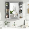 thumbnail image 4 of Walsunny Bathroom Medicine Cabinet, Wall-Mounted or Floor-Standing Storage Cabinet with Mirror Doors and Huge Space, Suitable for Kitchens, Dining Room, 4 of 7