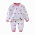 thumbnail image 5 of TOWED22 2 Piece Toddler Baby Girl Boy Fall Winter Clothes Long Sleeve Sweatshirt Tops Elastic Waist Pants Cute Print Outfits Clothing Set(Pink,18-24 M), 5 of 5