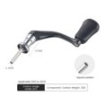 thumbnail image 2 of Reel Replacement Rocker Arm, Handle Grip Part, Alloy Square Pattern/ Hexagonal Style Reel Single/ Double Handle Grip Compatible For 1000-4000 Model Spinning Fishing Reel, 2 of 6