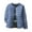 Blue, variant on Jackets for Women Plus Size 4Xl Women's Puffer Jacket Long Sleeve Buttons Quilted Lightweight Down Coat Tops Winter with Pockets Brown L