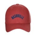 thumbnail image 2 of Daxton USA Cities States Baseball Hat Cap Arch Letters, Nashville Red Navy, 2 of 2