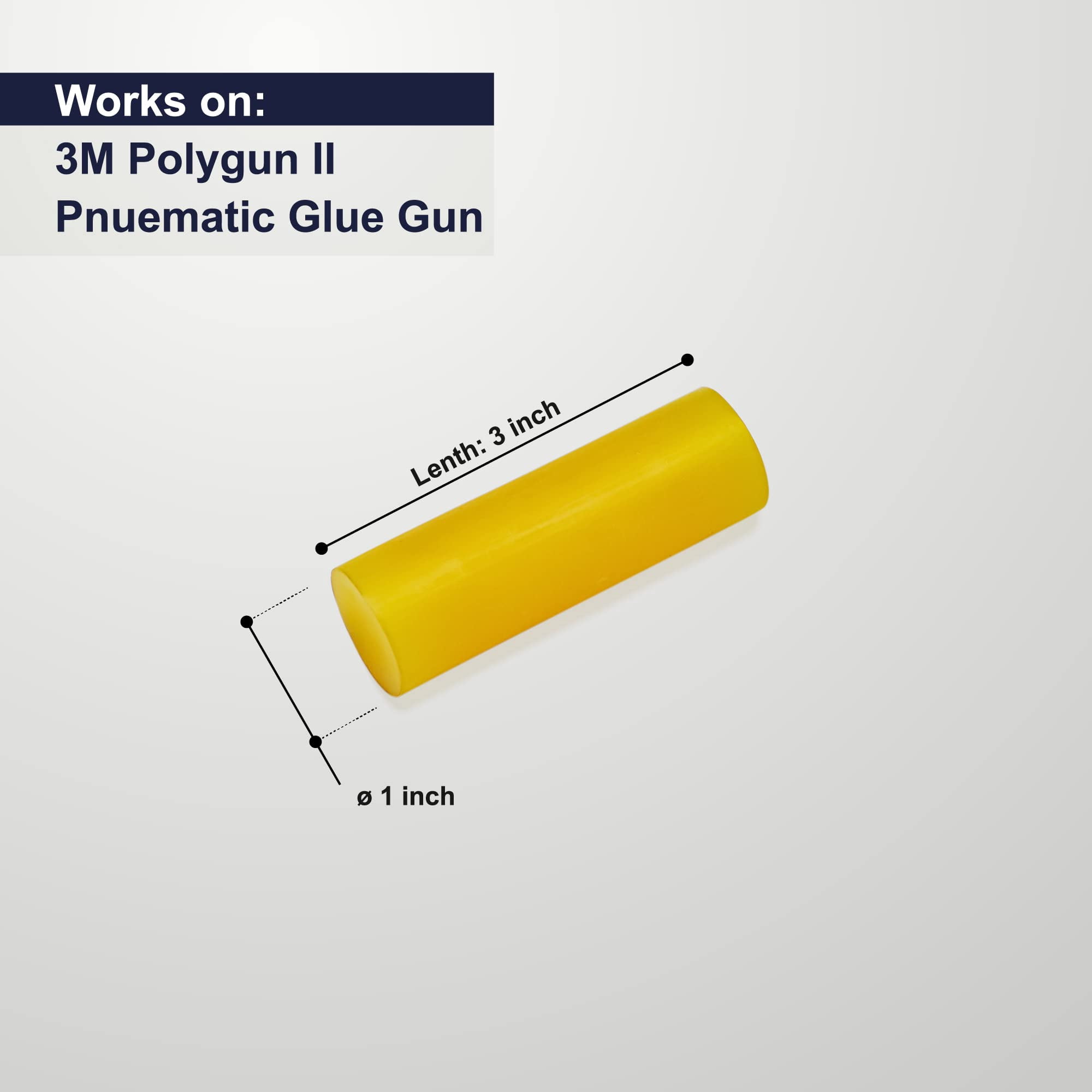 ASA 1" X 3" Industrial Strength Hot Melt Glue Sticks. Good for Woodworking and Joining Non-Porous Substrates Such as Metal, PET, PPE 25 lbs. (Approx. 283 Sticks)
