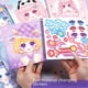 thumbnail image 4 of Pegatinas para vestir a niñas, juguetes para niños, hermosas pegatinas para cambiar de maquillaje de princesa, pegatinas de moda para hacer tú mismo con dibujos animados, 4 of 5