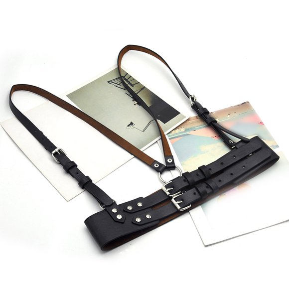 Belt Women Corset Belt Wide Leather Waist Belt For Daily Punk Dresses Chest Elastic Waistband Belt