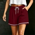 thumbnail image 4 of ByworldtasicNo Boundaries Women's Athletic Shorts Drawstring Elastic Waist Summer Beach Shorts with Pockets, 4 of 6