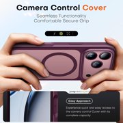 iPhone 18 Pro Max phone case, MagSafe-compatible, burgundy | (Full camera protection) Camera access cover