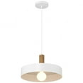 thumbnail image 4 of Access Lighting 1 Light Pendant in White with Wood Grain Color, 4 of 8