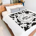 thumbnail image 5 of NICKSUN Bible Verse and Cow Print Blanket, Cow Gifts for Women, Inspirational Christian Gifts for Women Girls, Mothers Day Birthday Wedding Christmas Gifts, Soft Flannel Blanket 50'' x 60'', 5 of 8
