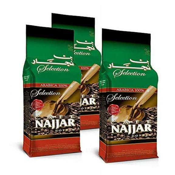 CafÃ© Najjar, Turkish Coffee with Cardamom, 450g (Pack of 3) , 100% Arabica Coffee Beans.