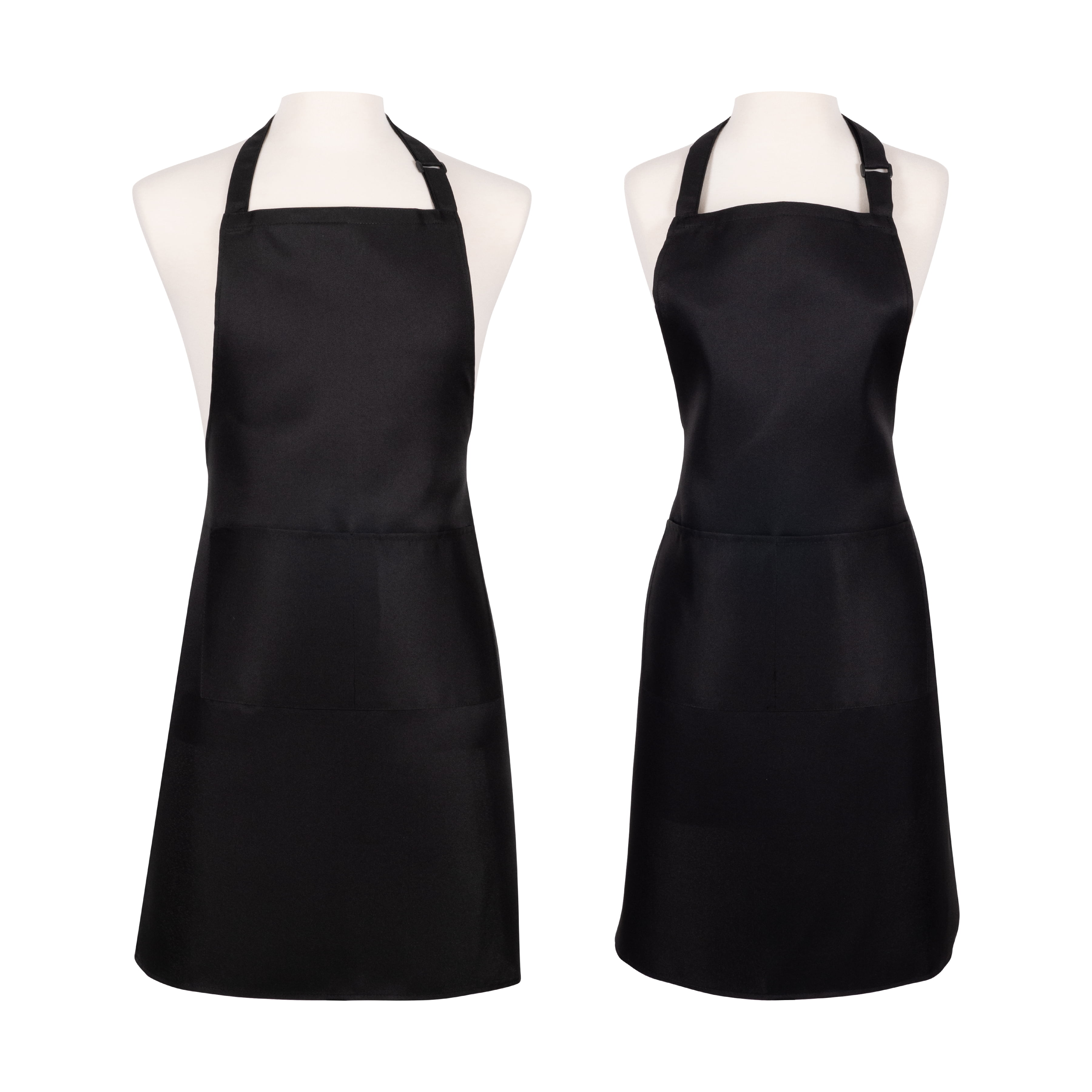 Black vinyl apron 27 x 36  with pockets 