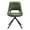 Faux Leather Green, variant on Zesthouse Swivel Desk Chair No Wheels, Modern Faux Leather Task Chair with Hollow Back, Armless Upholstered Office Chair for Home Office, Living Room, Bedroom, Brown