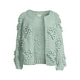 thumbnail image 3 of Dreamers by Debut Womens Pom Pom Cardigan Sweater, 3 of 5