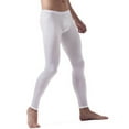 thumbnail image 3 of Zaldita Men's Ice Silk Long Pants Thin Leggings Tights Base Layer Bottom Compression Tights Underwear White M, 3 of 8