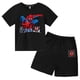 thumbnail image 3 of Conjunto de ropa de verano para niños y niñas con superhéroes, camiseta de manga corta de algodón y pantalones cortos, traje informal con estampado de Spider-Man, 3 of 5