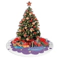 thumbnail image 4 of XMXY Halloween Christmas Tree Skirt, Rainbow Arrow Purple Background Holiday Party Indoor Decorations Ornaments, 48 Inch, 4 of 5