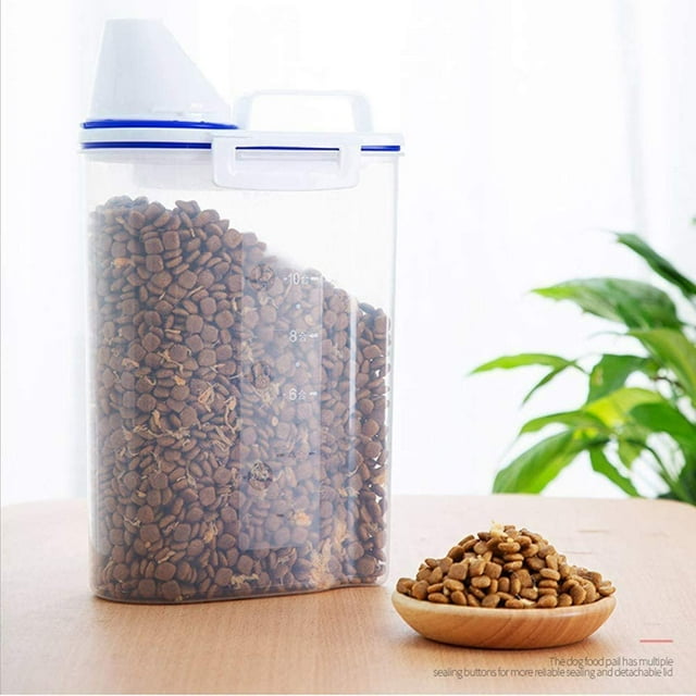 Contenedor de comida para mascotas, contenedor de comida para perros y gatos con sello, 1 Uds.