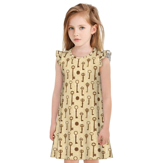 Vsdgher Chemises de Nuit Vintage pour Filles Manches Courtes à Volants Robe de Nuit Pyjama pour Fête Pyjama-TG