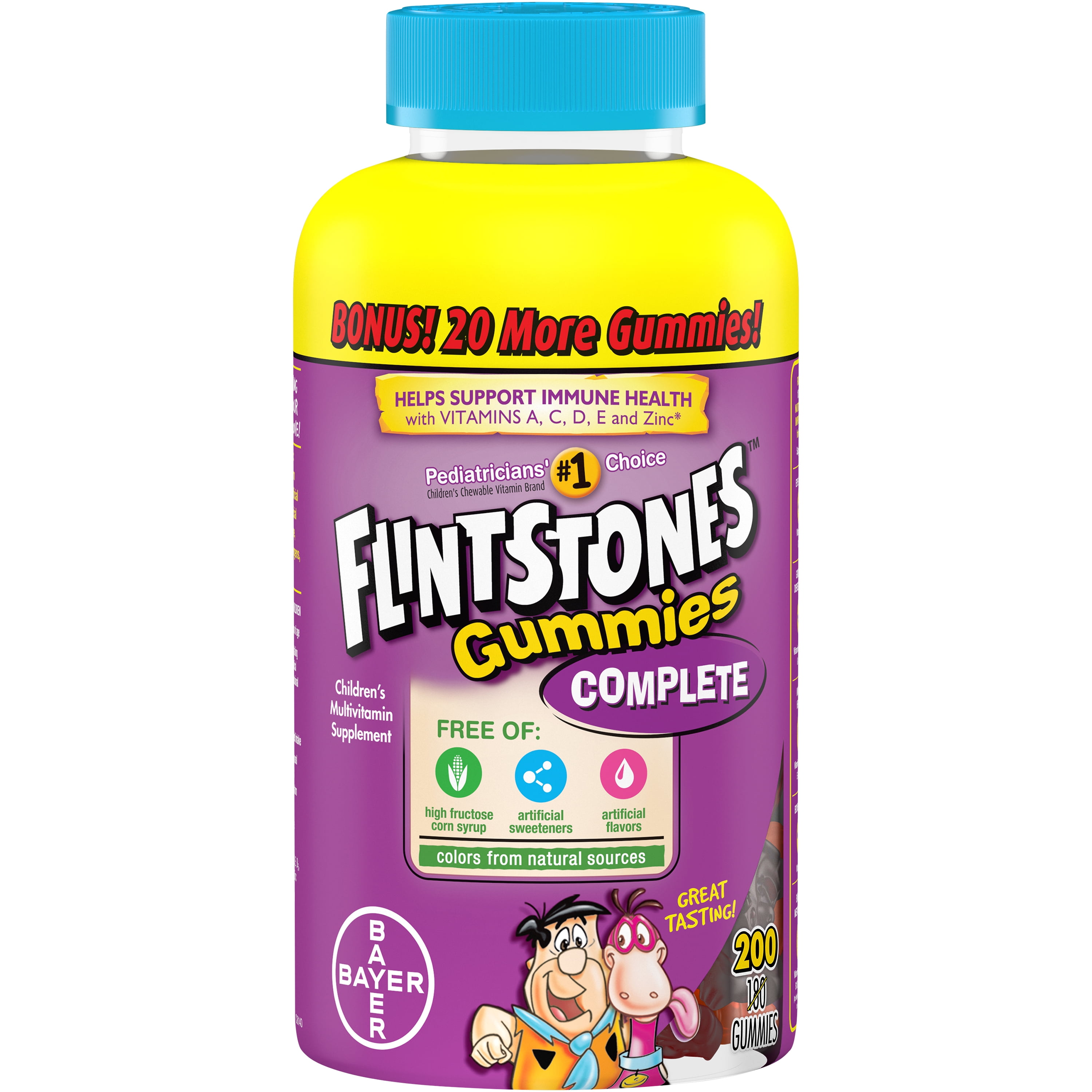 Flintstones Gummies Kids Vitamin, Gummy Multivitamin for Kids, 200 Ct (180 + 20 Bonus)
