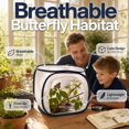 thumbnail image 6 of Foldable Butterfly Habitat Mesh Cage 12x12x12 Inch, Portable Observation Enclosure with Zipper Door for Caterpillars & Small Creatures, 6 of 8