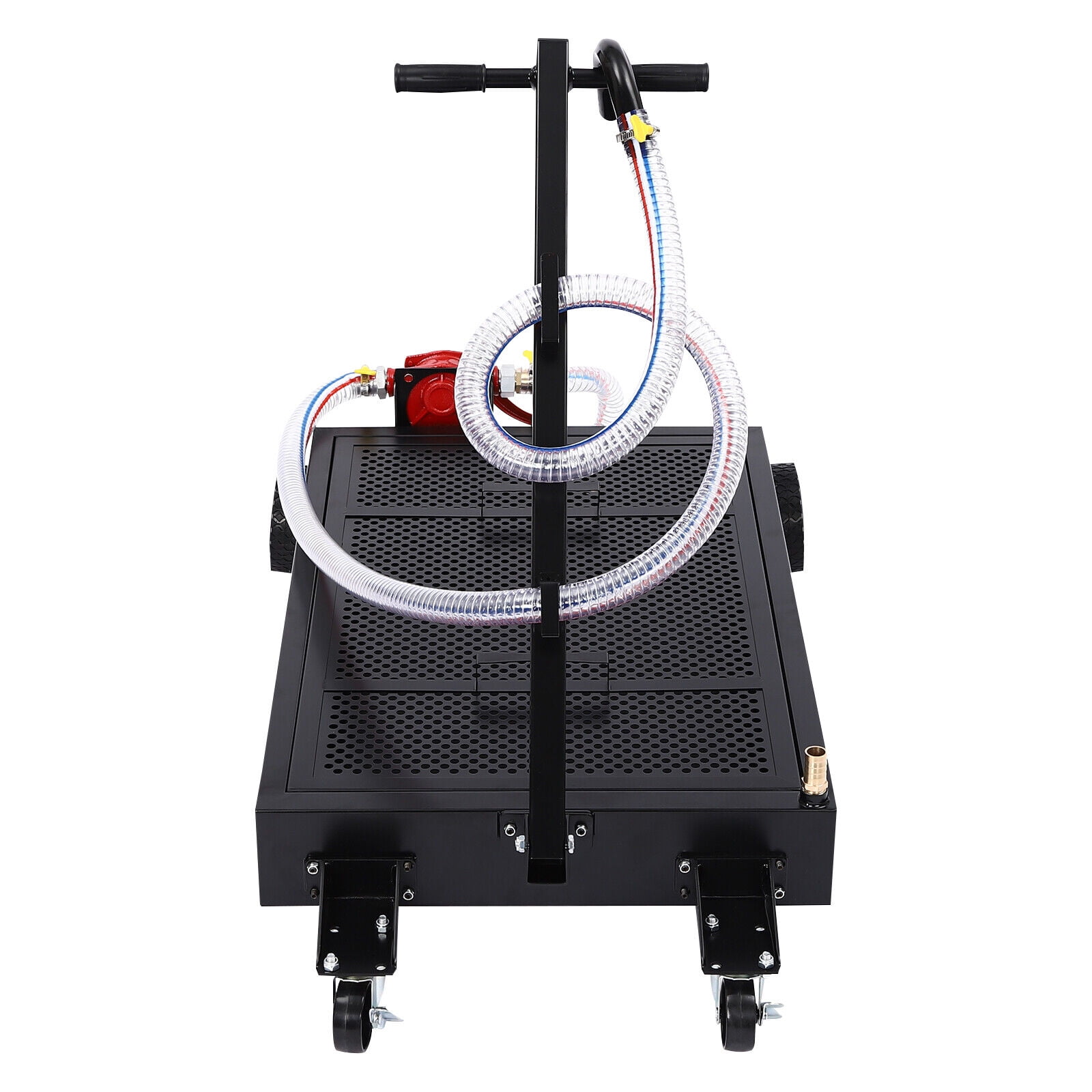Modern Black Oil Drain Pan, 15 Gallon Oil Drain Tank, Large Capacity Oil Change Pan 15gal Capacity Steel