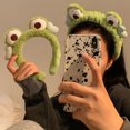 thumbnail image 5 of Diadema con forma de rana pequeña, accesorio para el cabello de moda para mujer, diadema con forma de rana de peluche divertida con dibujos animados, tarjeta para el cabello a la moda, 5 of 5