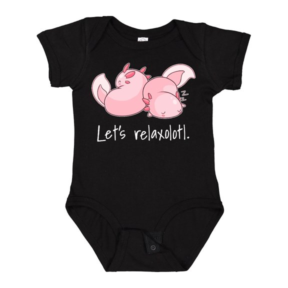 Inktastic Let's Relaxolotl with Cute Sleeping Axolotls Boys or Girls Baby Bodysuit